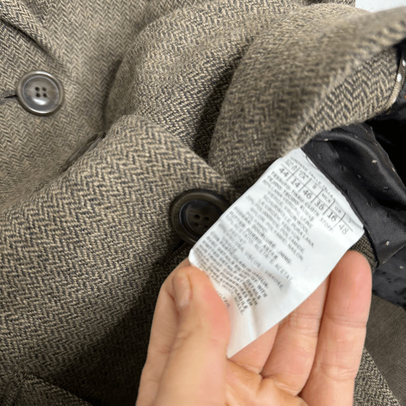 Vtg 80s MAX MARA WEEKEND virgin Wool Blazer Brown Italy academia womens US 14 - Picture 5 of 7